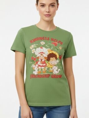 Green 'Kindness Helps Friendship Grow' Kids Graphic Tee